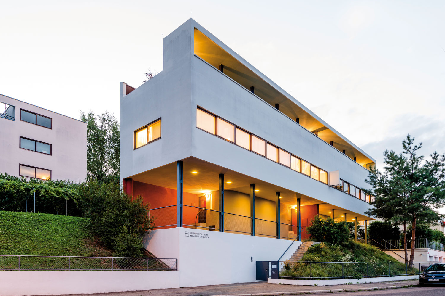 UNESCO-Welterbe und Aushängeschild der Weissenhofsiedlung: Das Doppelwohnhaus entworfen vom Architekten Le Corbusier. |© TMBW, Gregor Lengler