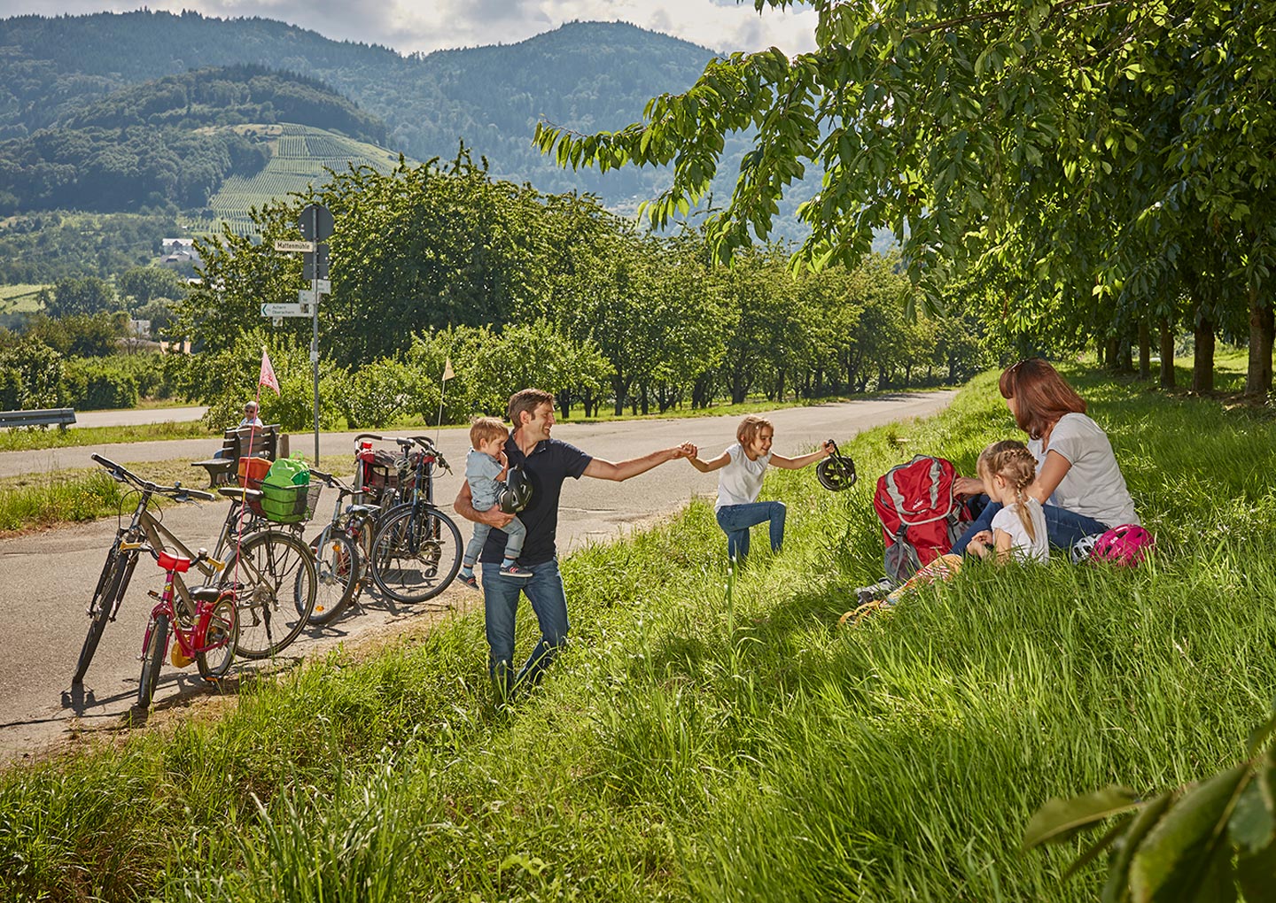 Schwarzwald_Achertal_Familienferien_Radfahren Pause